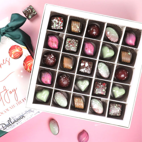 **VEGAN** 25 Piece Christmas Chocolate Box - Holiday Chocolate Gift