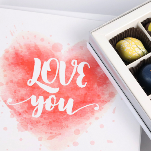 16 Piece VEGAN 'I Love You' Chocolate Gift Box