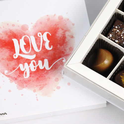 9 Piece VEGAN 'I Love You' Chocolate Gift Box