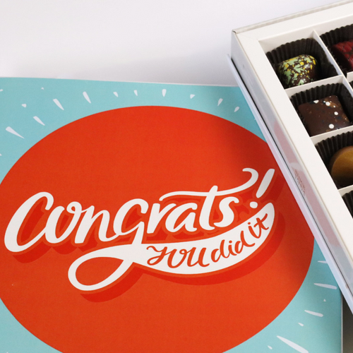 25 Piece VEGAN Congratulations Chocolate Gift Box