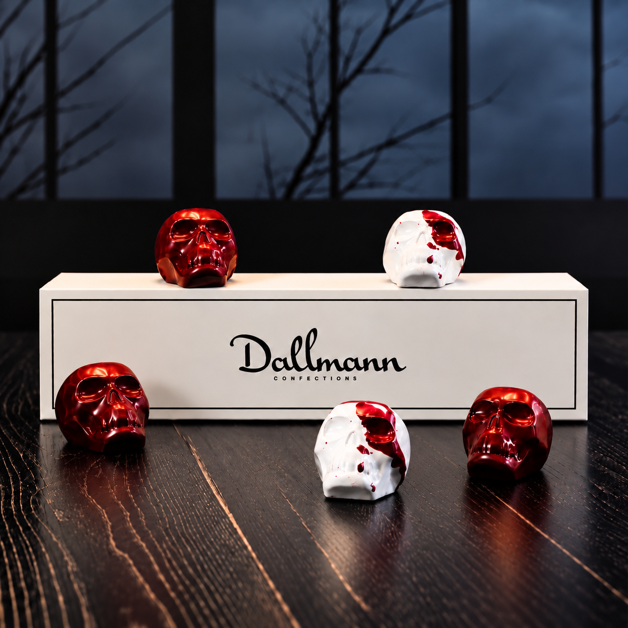 5 Piece Spooky Halloween Skull Candy Chocolate Sleeve