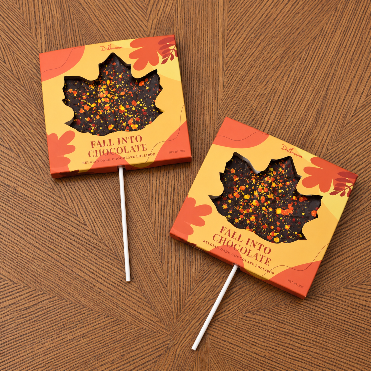 Fall Into Chocolate — Belgian Dark Chocolate Leaf Lollipop