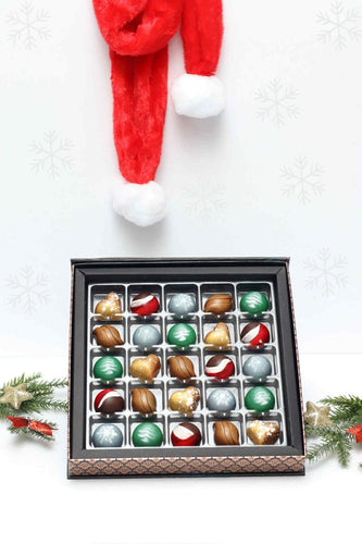 **VEGAN** 25 Piece Christmas Chocolate Box - Holiday Chocolate Gift