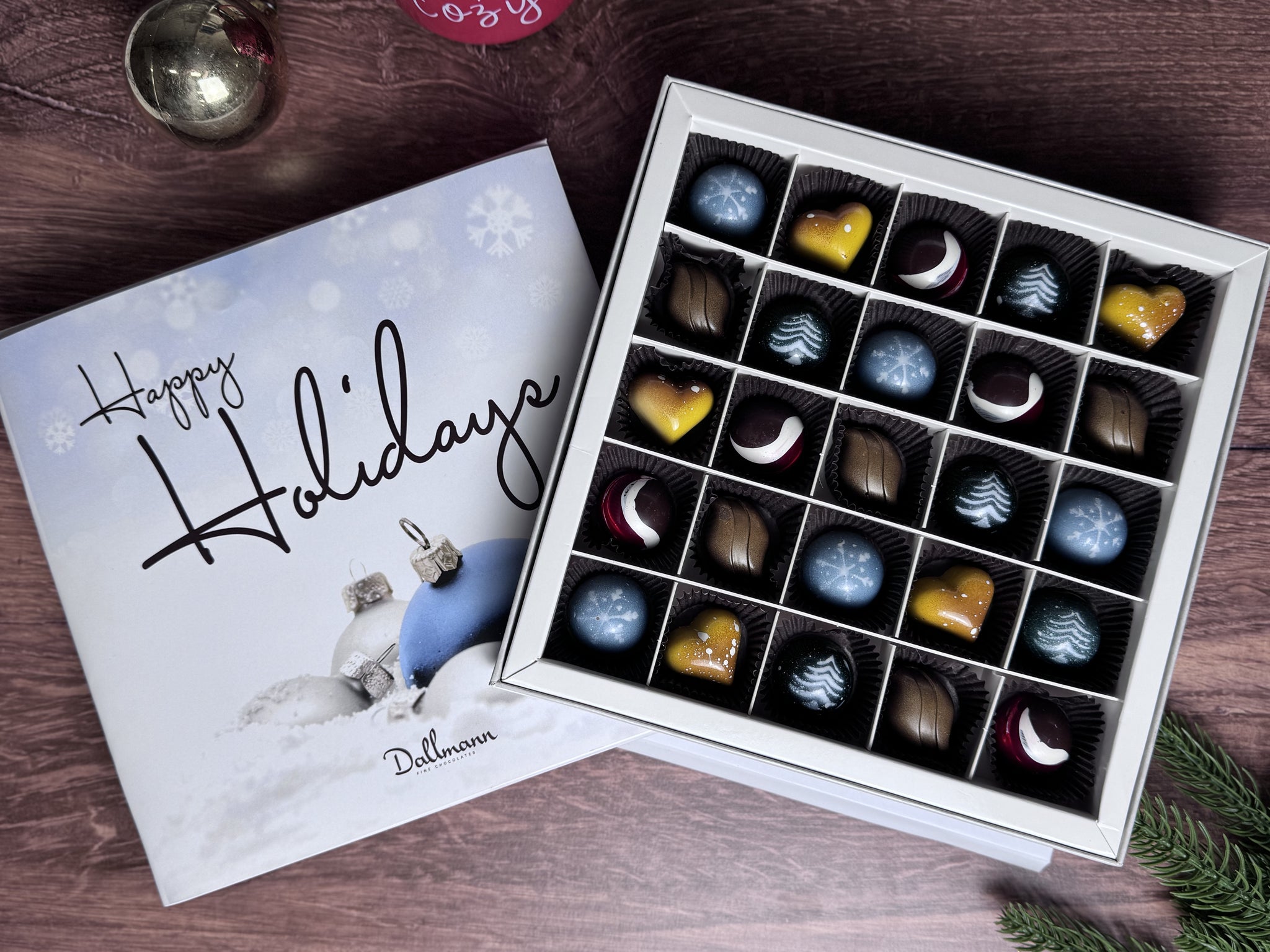 9 Piece Christmas Chocolate Box - Holiday Chocolate Gift