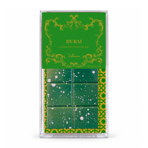 Dallmann Dubai Chocolate Bar packaging, front view