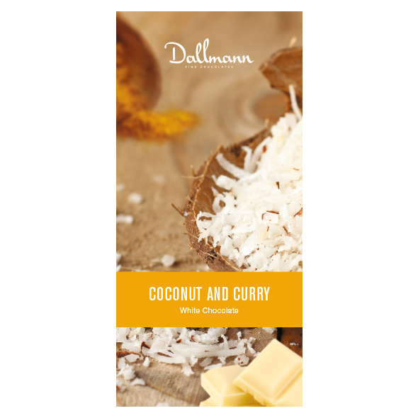 White Chocolate Coconut Curry Chocolate Bar